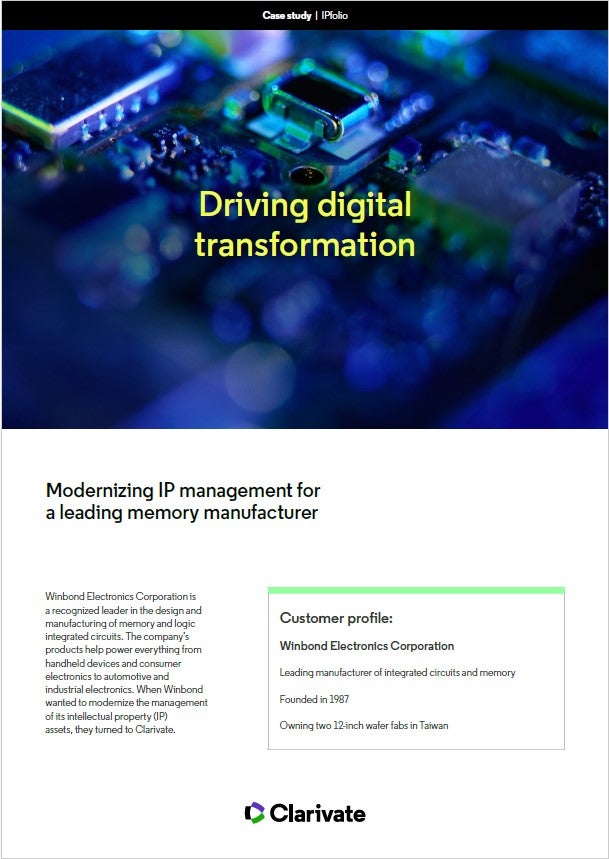 Driving Digital Transformation: Modernizing IP management for Winbond ...