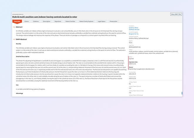 Invention abstracts created by subject matter experts