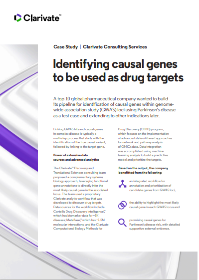 Identifying causal genes to be used as drug targets
