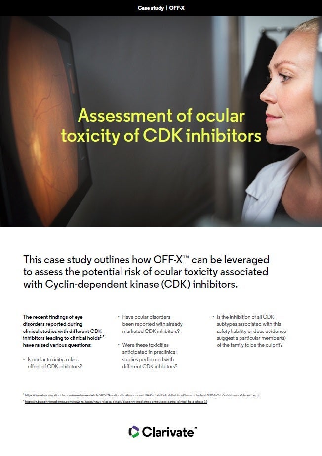 Assessment of ocular toxicity of CDK inhibitors