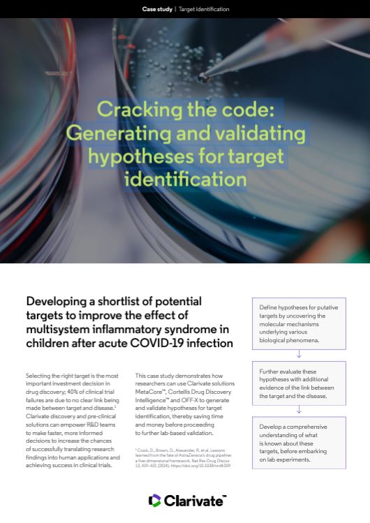 Cracking the code:  Generating and validating hypotheses for target identification