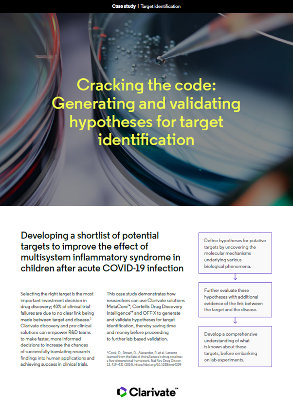 Cortellis Drug Discovery Intelligence - Target Identification