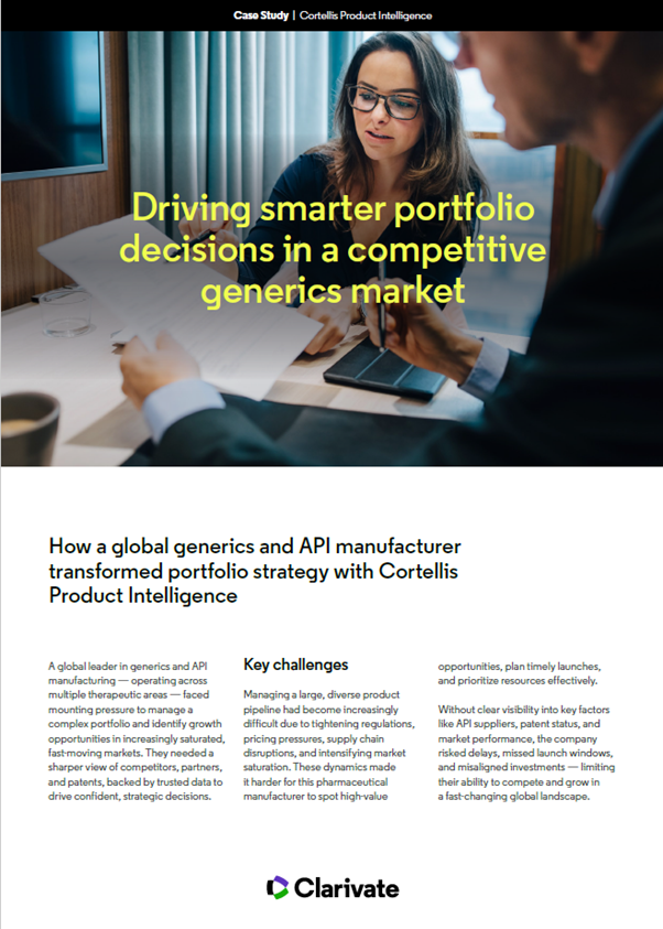 Driving portfolio strategy in competitive generics market