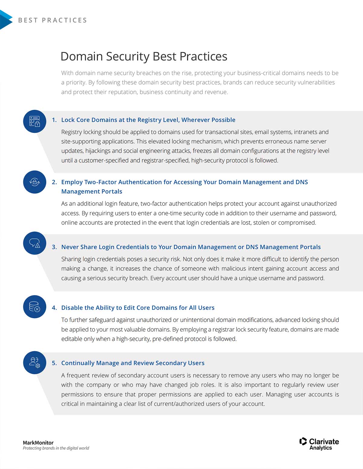Domain Security Best Practices Markmonitor